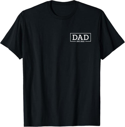 100% Cotton Dad Est 2025 New Dad, Promoted To Dad 2025 First-Time Dad T-Shirt Hoodie, Sweatshirt | RetroVerseTees.com