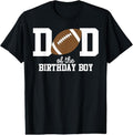 100% Cotton Dad of the Birthday Boy Football Lover First Birthday Party T-Shirt Hoodie, Sweatshirt | RetroVerseTees.com