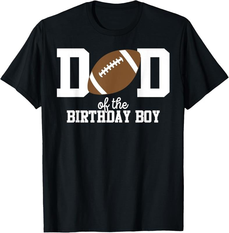100% Cotton Dad of the Birthday Boy Football Lover First Birthday Party T-Shirt Hoodie, Sweatshirt | RetroVerseTees.com