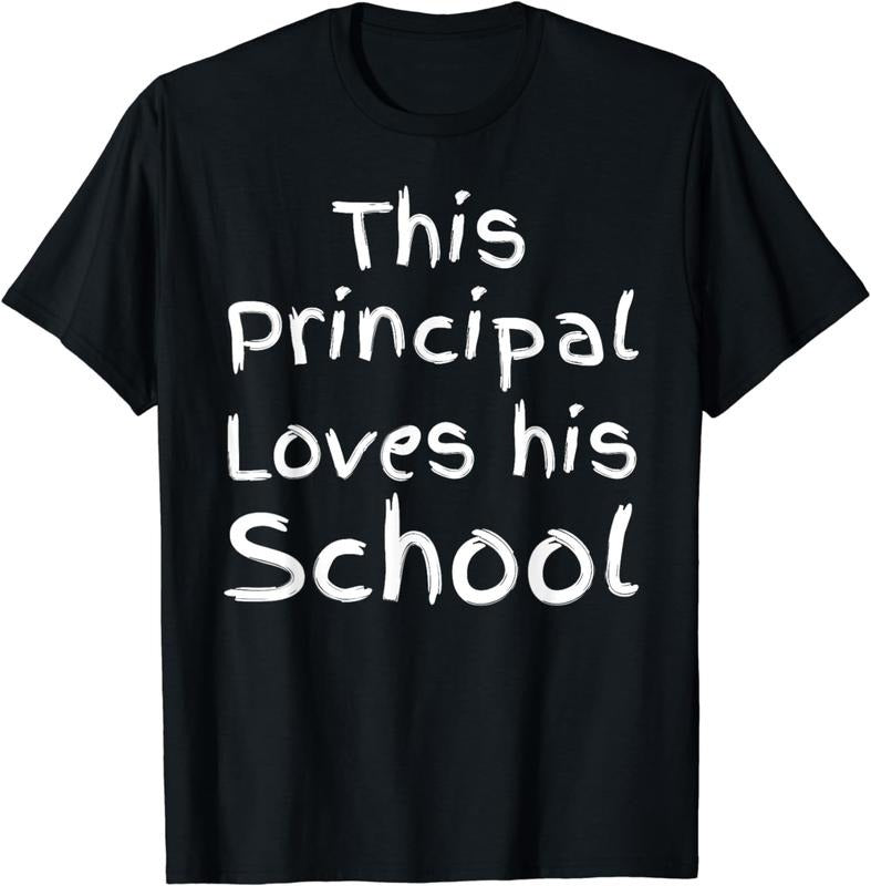 [100% Cotton]Elementary Principal Quote This Principal Loves His School T-Shirt Hoodie, Sweatshirt | RetroVerseTees.com