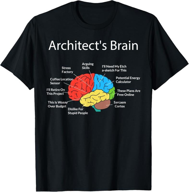 100% Cotton Funny Architect's Brain Architecture Students T-Shirt Gifts T-Shirt Hoodie, Sweatshirt | RetroVerseTees.com