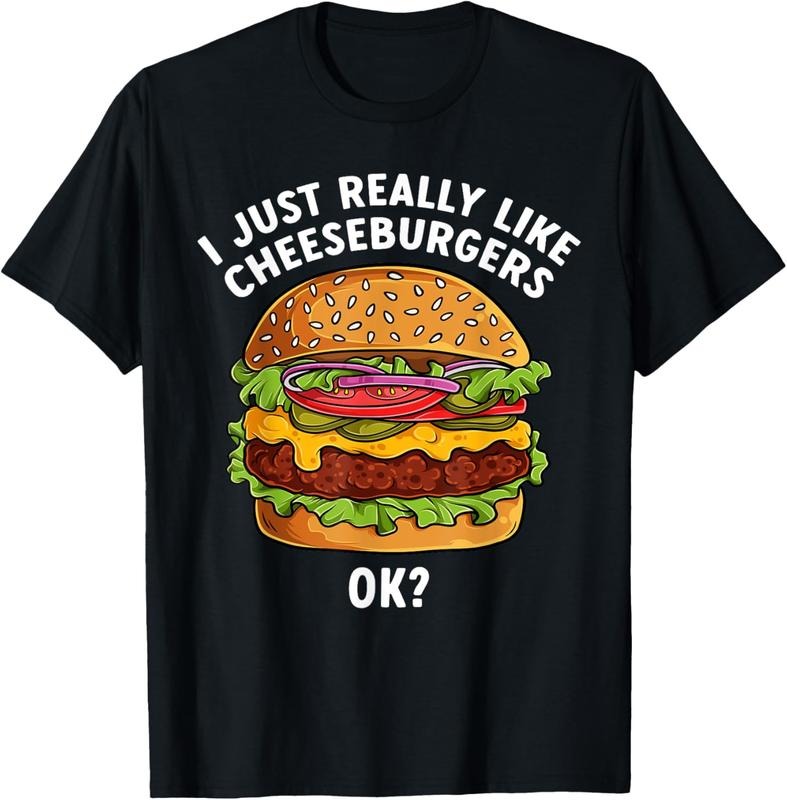 100% Cotton Funny Cheeseburger Hamburger Art Food Burger Lover T-Shirt Hoodie, Sweatshirt | RetroVerseTees.com