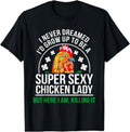[100% Cotton]Funny Crazy Chicken Farmer Lady Women T-Shirt Hoodie, Sweatshirt | RetroVerseTees.com
