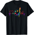 100% Cotton Funny Paint Palette Brush Artist Painter Gift Men Women T-Shirt Hoodie, Sweatshirt | RetroVerseTees.com