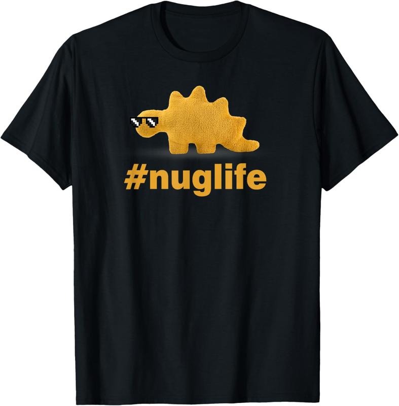 100% Cotton Funny Saying Nuglife Funny Dinosaur Nugget T-Shirt Hoodie, Sweatshirt | RetroVerseTees.com