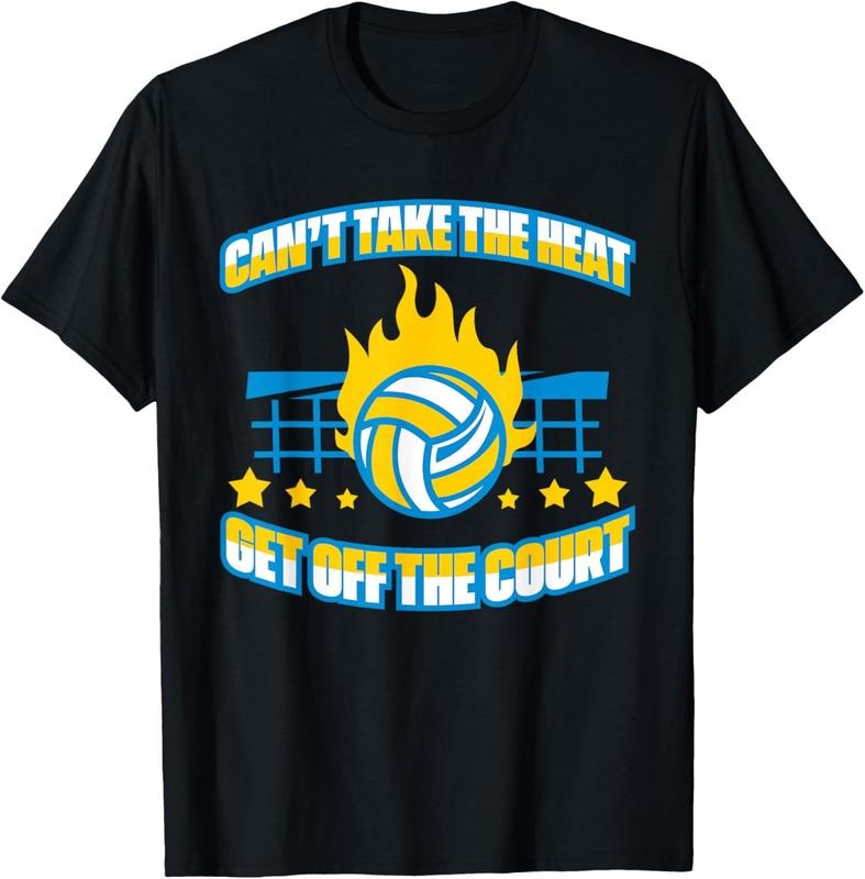 100% Cotton Funny Volleyball Player - Can't Take The Heat T-Shirt Hoodie, Sweatshirt | RetroVerseTees.com