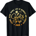 100% Cotton Girls Trip 2025 Friends Beach Drinks Lots Of Memories T-Shirt Hoodie, Sweatshirt | RetroVerseTees.com