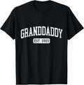 100% Cotton Granddaddy Est 2025 Promoted To Granddaddy Announcement T-Shirt Hoodie, Sweatshirt | RetroVerseTees.com