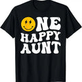 [100% Cotton]Groovy One Happy Dude Aunt 1st Birthday Family Matching T-Shirt Hoodie, Sweatshirt | RetroVerseTees.com