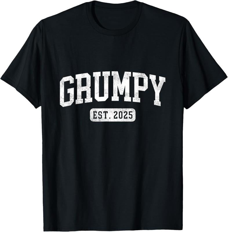 100% Cotton Grumpy Est 2025 Promoted To Grumpy Announcement T-Shirt Hoodie, Sweatshirt | RetroVerseTees.com