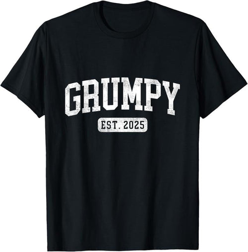 100% Cotton Grumpy Est 2025 Promoted To Grumpy Announcement T-Shirt Hoodie, Sweatshirt | RetroVerseTees.com