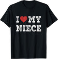 100% Cotton I Heart My Niece Funny T-Shirt Hoodie, Sweatshirt | RetroVerseTees.com