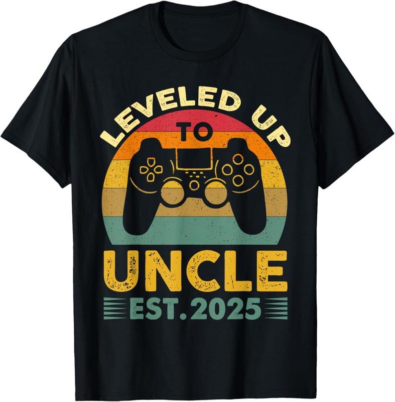 100% Cotton I Leveled Up to Uncle 2025 I'm Going to Be Uncle 2025 Gamer T-Shirt Hoodie, Sweatshirt | RetroVerseTees.com