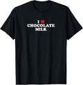 100% Cotton I Love Chocolate Milk Heart T-Shirt Yummy Drink Shirt T-Shirt Hoodie, Sweatshirt | RetroVerseTees.com