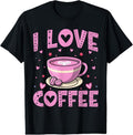 100% Cotton I Love Coffee - Funny Coffee Drinker Caffeine Addict T-Shirt Hoodie, Sweatshirt | RetroVerseTees.com