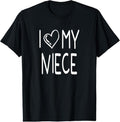 100% Cotton I Love My Niece Shirt - Fun Family Love T-Shirt Hoodie, Sweatshirt | RetroVerseTees.com