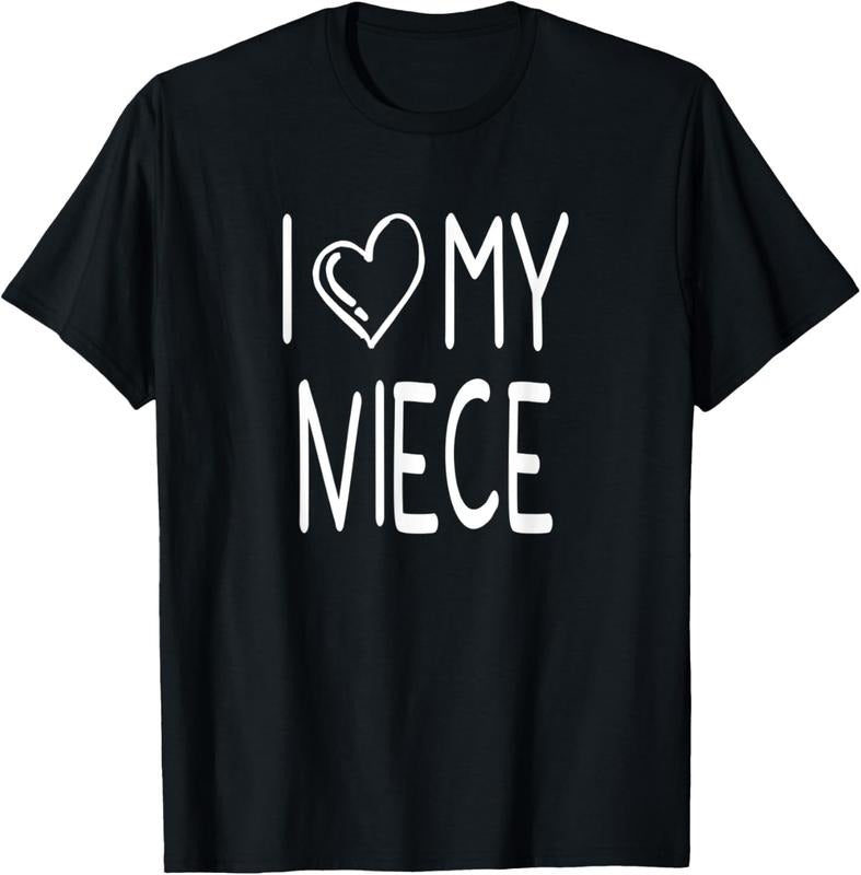100% Cotton I Love My Niece Shirt - Fun Family Love T-Shirt Hoodie, Sweatshirt | RetroVerseTees.com