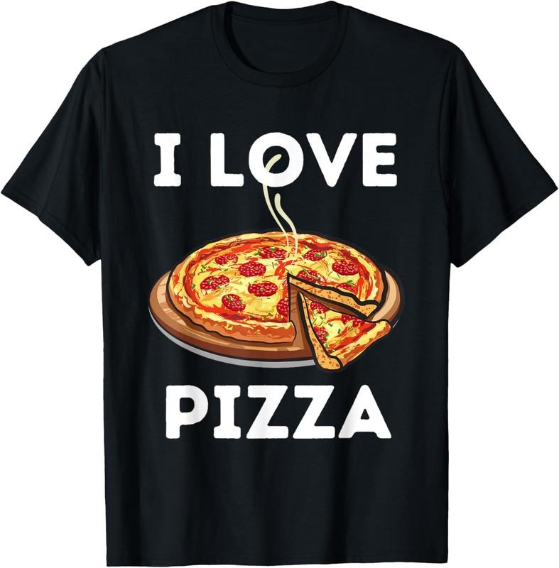 100% Cotton I Love Pizza - Food Lover Foodie T-Shirt Hoodie, Sweatshirt | RetroVerseTees.com