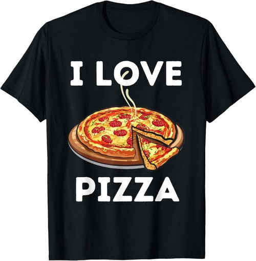 100% Cotton I Love Pizza - Food Lover Foodie T-Shirt Hoodie, Sweatshirt | RetroVerseTees.com