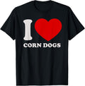 100% Cotton I love Corn Dogs I heart Corn Dogs for Corn Dogs Lover T-Shirt Hoodie, Sweatshirt | RetroVerseTees.com