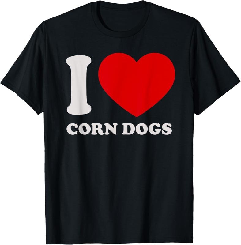 100% Cotton I love Corn Dogs I heart Corn Dogs for Corn Dogs Lover T-Shirt Hoodie, Sweatshirt | RetroVerseTees.com