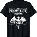 100% Cotton I'm Not Procrastinating I'm doing Side Quests RPG Gamers T-Shirt Hoodie, Sweatshirt | RetroVerseTees.com