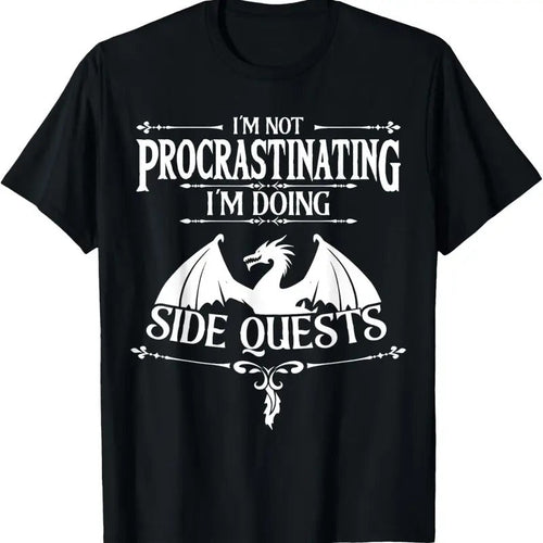100% Cotton I'm Not Procrastinating I'm doing Side Quests RPG Gamers T-Shirt Hoodie, Sweatshirt | RetroVerseTees.com