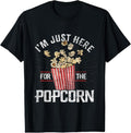 100% Cotton Im Just Here For The Popcorn T-Shirt Hoodie, Sweatshirt | RetroVerseTees.com