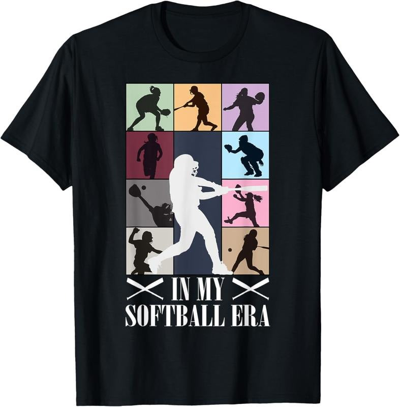 100% Cotton In My Softball Era Funny Softball Girl Player Lover T-Shirt Hoodie, Sweatshirt | RetroVerseTees.com