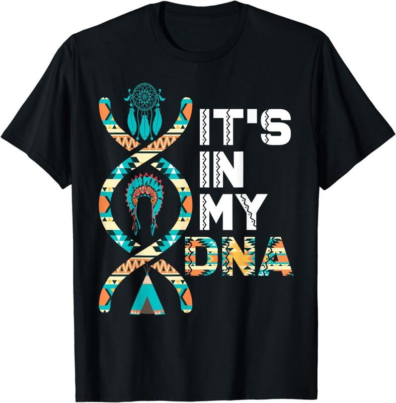 [100% Cotton]It's In My DNA Indigenous People's Day Native American Mens T-Shirt Hoodie, Sweatshirt | RetroVerseTees.com