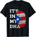 100% Cotton It's In My DNA Puerto Rico Flag Puerto Rican Roots Boricua T-Shirt Hoodie, Sweatshirt | RetroVerseTees.com