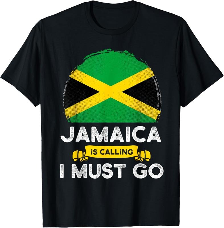 100% Cotton Jamaica Is Calling I Must Go Jamaican Heritage Roots Flag T-Shirt Hoodie, Sweatshirt | RetroVerseTees.com