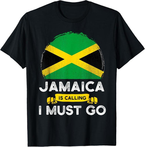100% Cotton Jamaica Is Calling I Must Go Jamaican Heritage Roots Flag T-Shirt Hoodie, Sweatshirt | RetroVerseTees.com