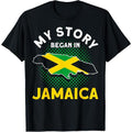 100% Cotton Jamaican Moms Jamaica Lovers My Story Began Red plumber brand Jamaica Pride T-Shirt Hoodie, Sweatshirt