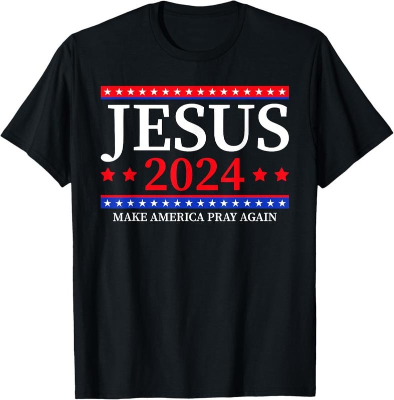100% Cotton Jesus 2024 Make America Pray Again Christian T-Shirt Hoodie, Sweatshirt | RetroVerseTees.com