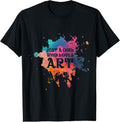 100% Cotton Just A Girl Who Loves Art T-Shirt - Artist Tee T-Shirt Hoodie, Sweatshirt | RetroVerseTees.com