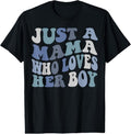 100% Cotton Just A mama who loves her boy Mother's Day T-Shirt Hoodie, Sweatshirt | RetroVerseTees.com
