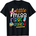 [100% Cotton]Kids Little Miss First Grade Shirt Back To School 1st Grader T-Shirt Hoodie, Sweatshirt | RetroVerseTees.com