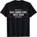 100% Cotton Let's Make Common Sense Great Again Funny Common Sense T-Shirt Hoodie, Sweatshirt | RetroVerseTees.com