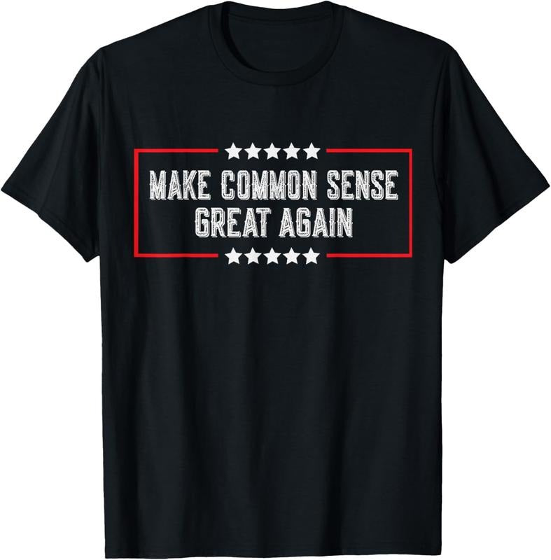 100% Cotton Let's Make Common Sense Great Again Funny Common Sense T-Shirt Hoodie, Sweatshirt | RetroVerseTees.com