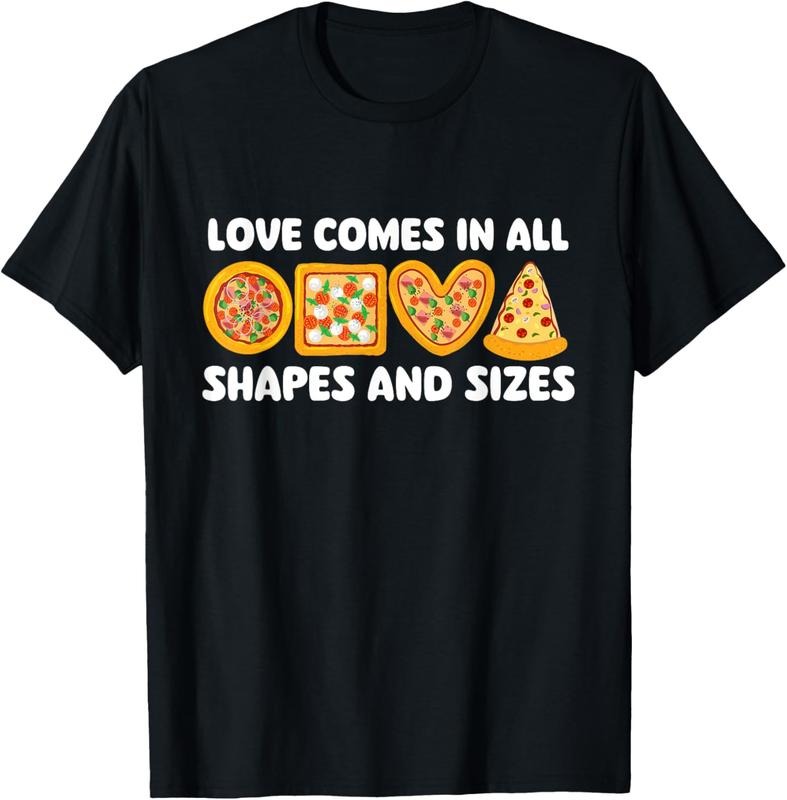 100% Cotton Love Comes In All Shapes And Sizes - Food Lover Pizza Baker T-Shirt Hoodie, Sweatshirt | RetroVerseTees.com
