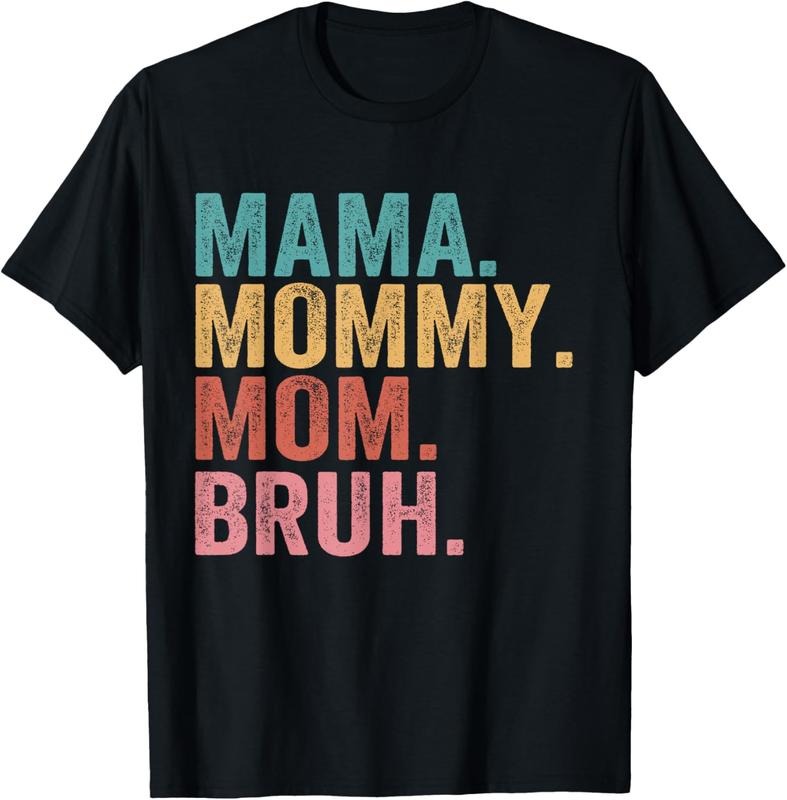 100% Cotton Mama Mommy Mom Bruh Mothers Day Vintage Funny Mother T-Shirt Hoodie, Sweatshirt | RetroVerseTees.com