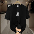 100% Cotton Men's Summer Short Sleeve T-shirt Large Size Crew Neck Casual Loose T-shirt Trendy All-Matching T-shirt...