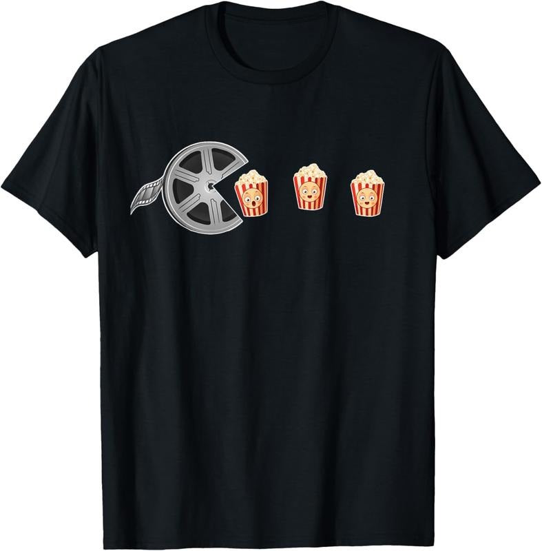 100% Cotton Movie Popcorn Film Reel  Movie Night Funny Movie T-Shirt Hoodie, Sweatshirt | RetroVerseTees.com