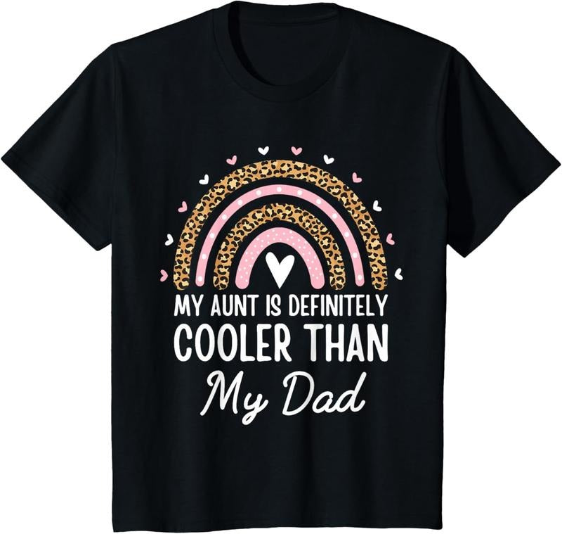 100% Cotton My Aunt Is Definitely Cooler Than My Dad Auntie Niece Nephew T-Shirt Hoodie, Sweatshirt | RetroVerseTees.com
