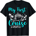 100% Cotton My First Cruise 2025 Trip Vacation Matching Family Ship T-Shirt Hoodie, Sweatshirt | RetroVerseTees.com