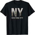 100% Cotton NYC Tshirt Skylines New York City That Never Sleeps Gift Tee T-Shirt Hoodie, Sweatshirt | RetroVerseTees.com