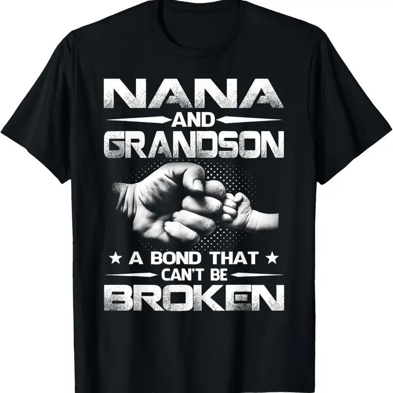100% Cotton Nana And Grandson A Bond That Can't Be Broken T-Shirt Hoodie, Sweatshirt | RetroVerseTees.com