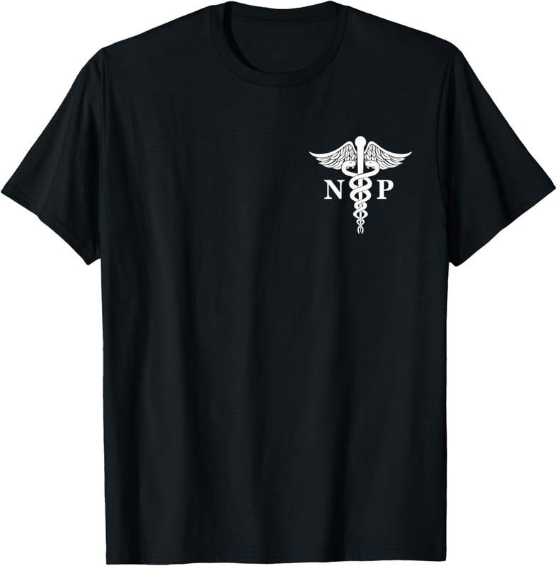 100% Cotton Nurse Practitioner Caduceus Medical Symbol Pocket Logo NP T-Shirt Hoodie, Sweatshirt | RetroVerseTees.com
