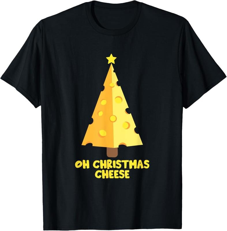 100% Cotton Oh Christmas Cheese Funny Cheese Lovers Gift T-Shirt Hoodie, Sweatshirt | RetroVerseTees.com